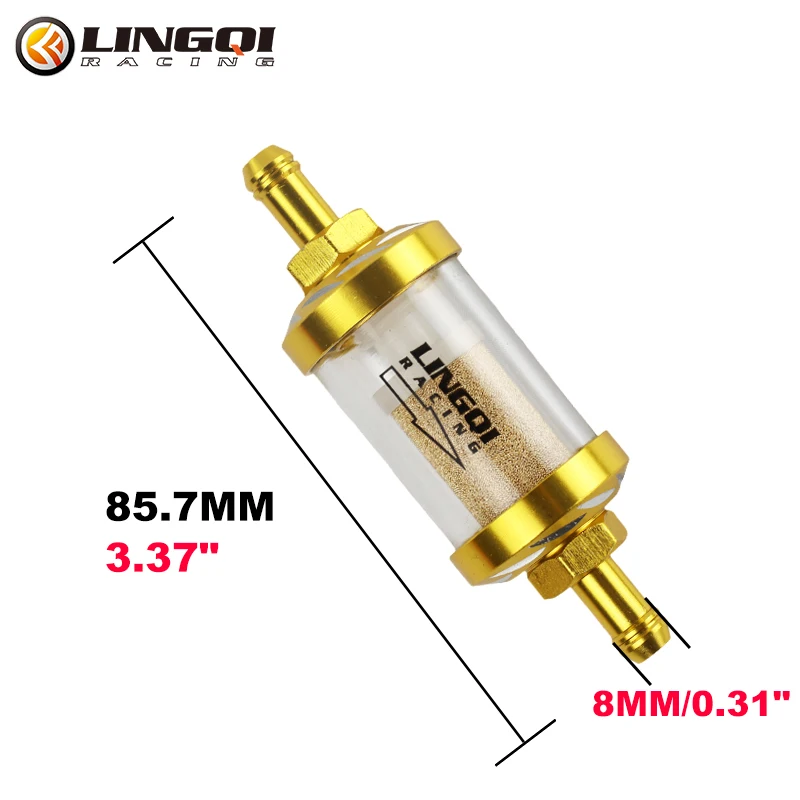 LINGQI Modified Off-road Motorcycle General Gasolines Filter 8mm Fuel Filters Element Cup For Dirt Pit Bike ATV Quad Universal