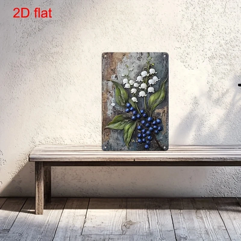 2D Flat Surface, 1 Decorative Plaque | Lily - Valley - Wall Decoration | Durable, Pre-Drilled, and Easy to Hang.