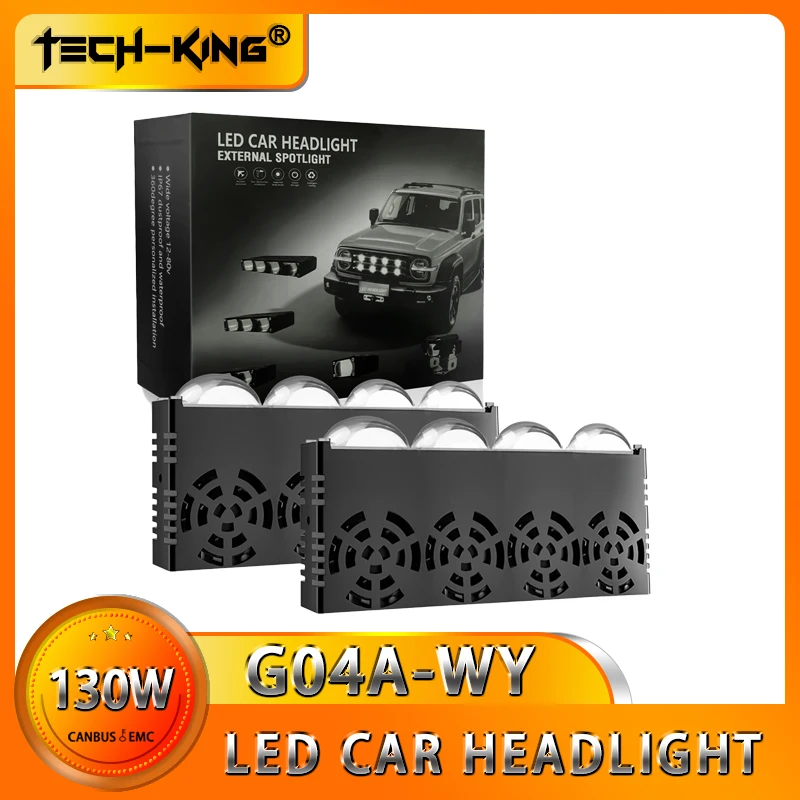 

TECH KING 2PCS G04A-WY Toyota four-lens spotlights Grille Lights Honda LED fog lights DRL Headlights External auxiliary lights