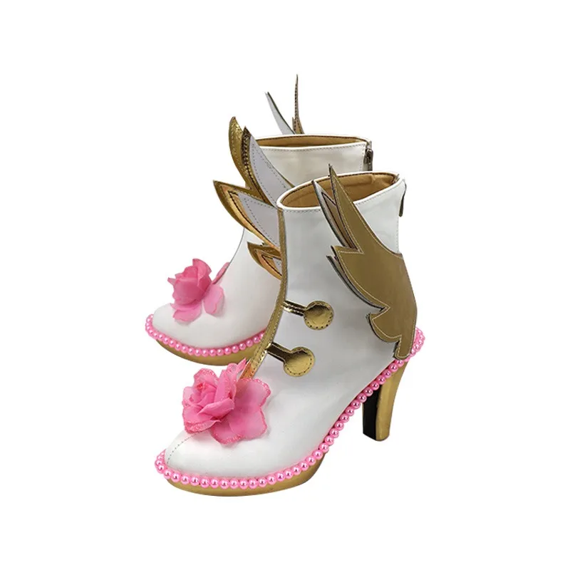 Falulu Scarpe Cosplay Anime Aceessories Scarpe in pelle PU Stivali di carnevale di Halloween Puntelli Cosplay realizzati su misura
