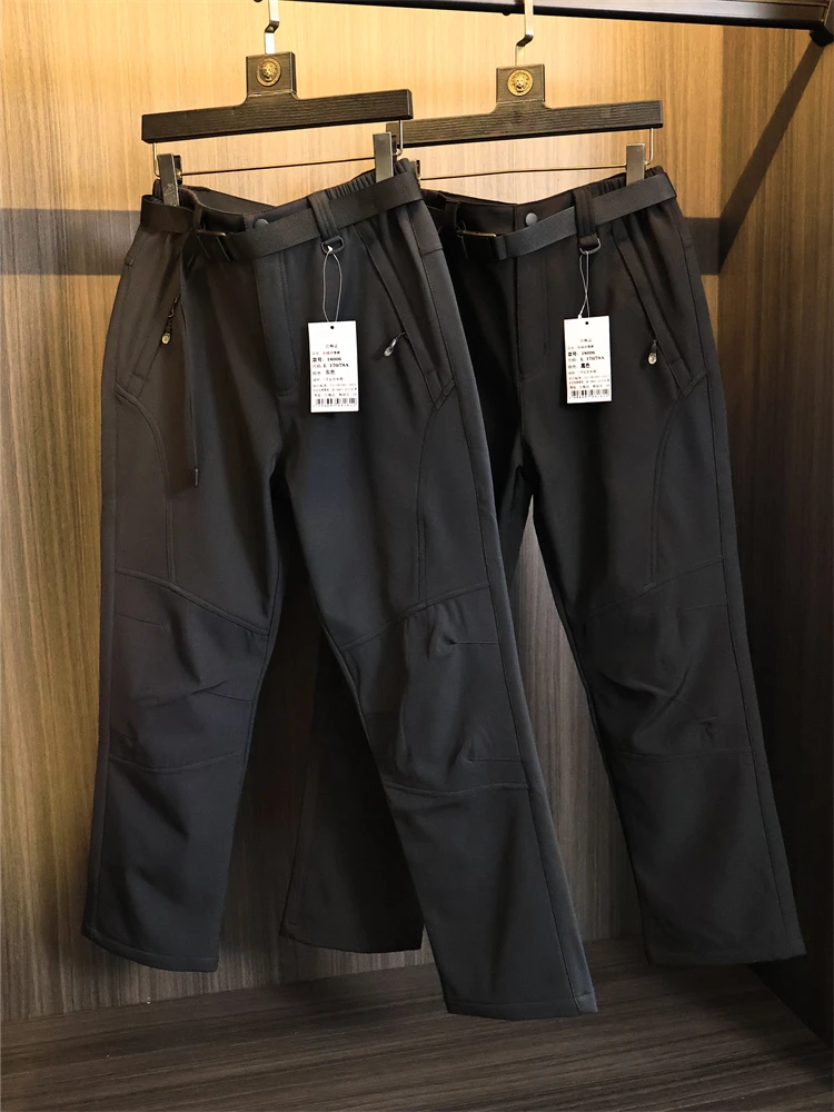 Outdoor Tactical Soft  Cargo Pants Men's Wear Resistant Torn Proof Autumn Winter Pure Color Versatile Sports Casual Pants