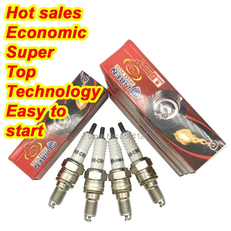 1 2 4PCS 100% Genuine Vortex Power Motor Spark Plug EHX-CR8 FOR CR7EH CR8EHIX-9 CR8EH IUH24 IMR8A-9H IMR8C-9H UH4CC U24FER9