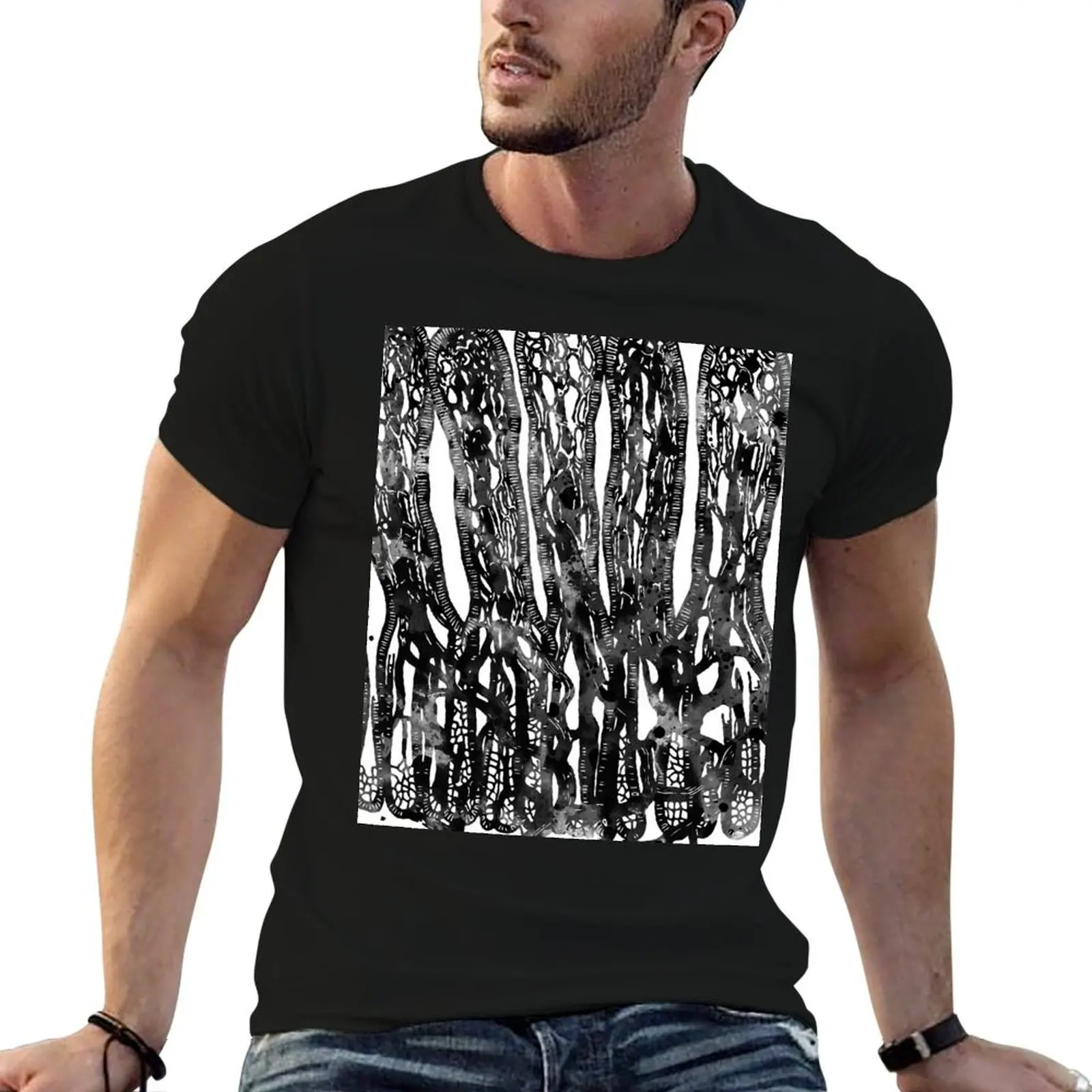 Intestinal Villi Anatomy T-Shirt Plus Size Basic Short Sleeve Top