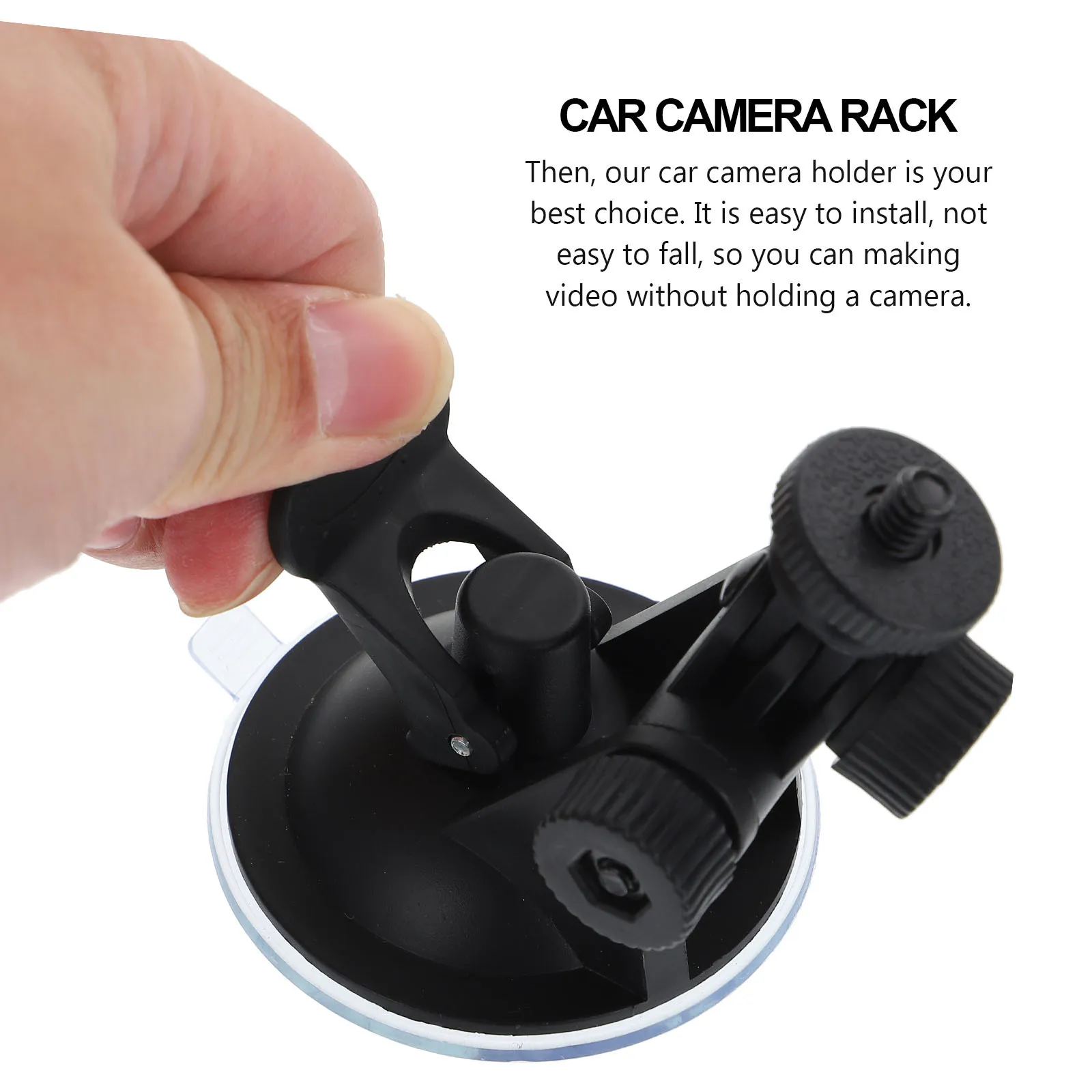 

Car Camera Holder Adjustable Suction Mount for Windshield Dashboard Recording Easy Install No Tools Required