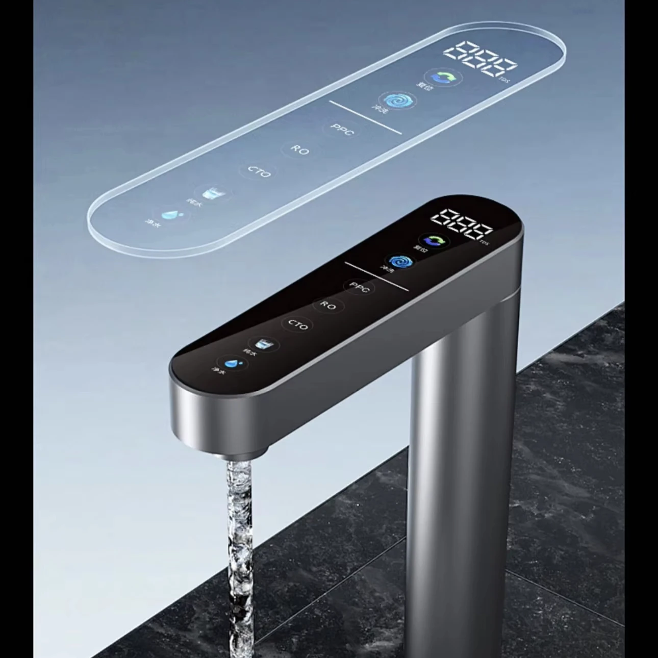 

100G Electric Plastic RO Water Purifier with Self-Cleaning Reverse Osmosis Filter System for House hold & Hotel Use