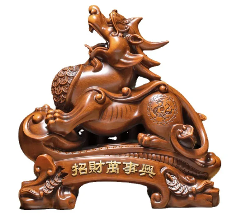 CZ Pixiu Ornament for Good Fortune, Decoration for Living Room, Office, Wine Cabinet, Reception Desk, Opening Gift