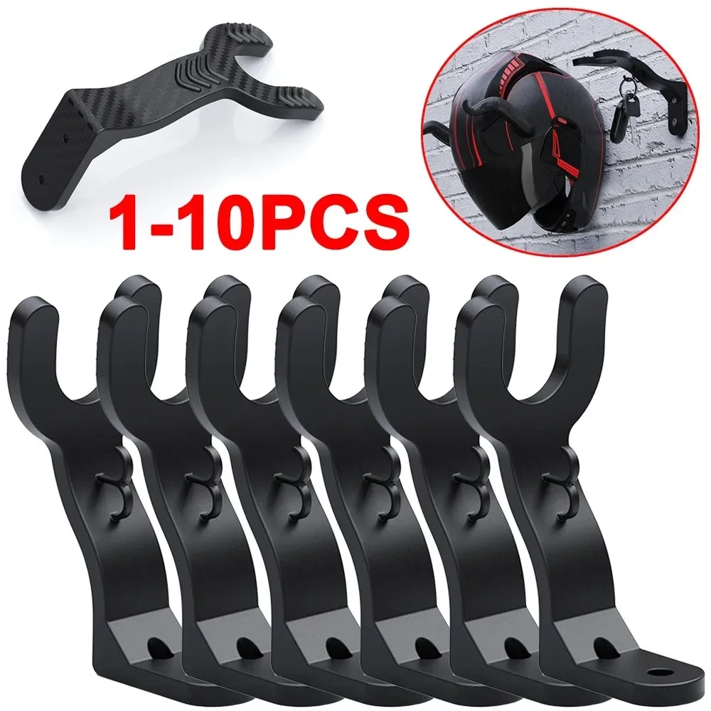 

1-10pcs Helmet Holder Hook Shelf Wall Mount Hook Stand Helmet Holder Home Storage Holder Cloth Display Rack Helmet Hanger