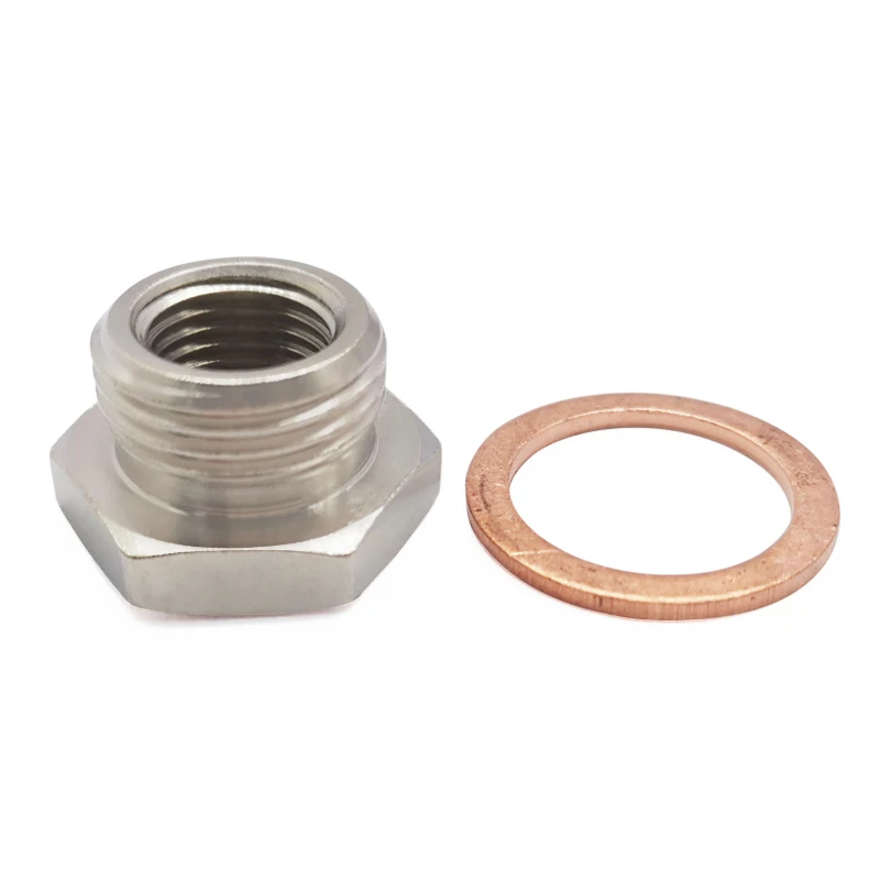 Exhaust O2 Oxygen Sensor Spacer Reducer Adapter M18 X 1.5mm to M12 X 1.25mm