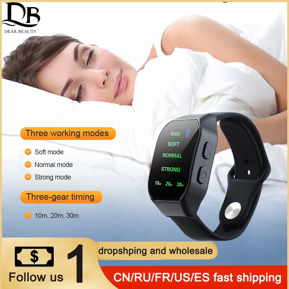 Smart Sleep Aid Watch EMS Microcurrent Pulse Sleeping Help Wristband Insomnia Hypnosis Device Pressure Relief Sleeping Watch