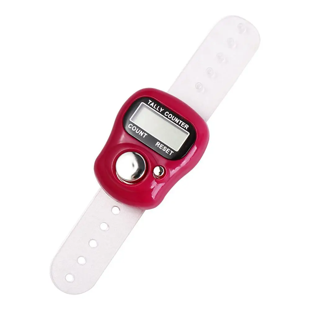 

Clicker Mini Finger Ring Tally Counter Electronic Digital Knitting Row Counter Hand Held Stroke Counters Scorekeeper