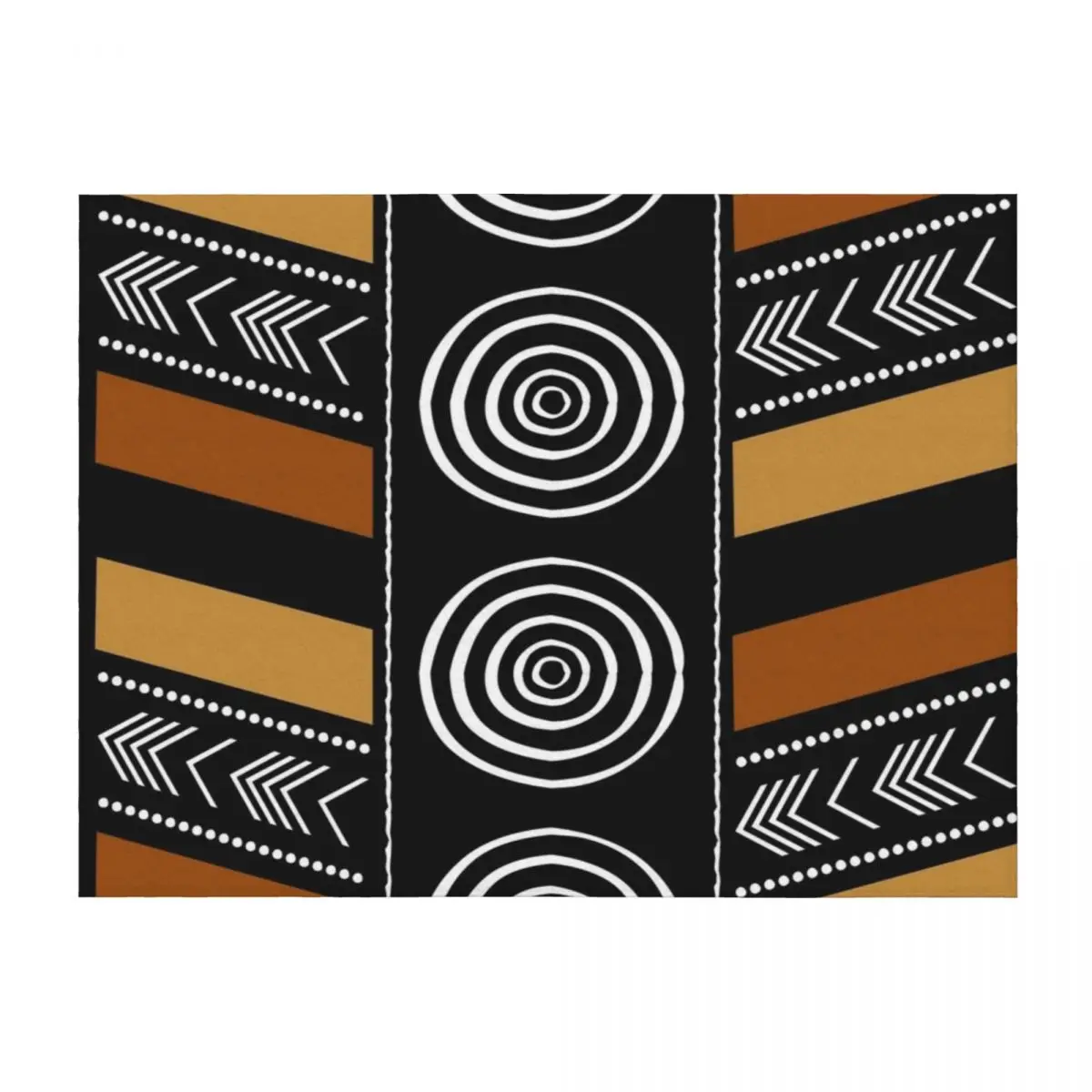 

African Mud Cloth Artwork Throw Blanket Flannels Hairy Picnic Flannel Fabric Blankets