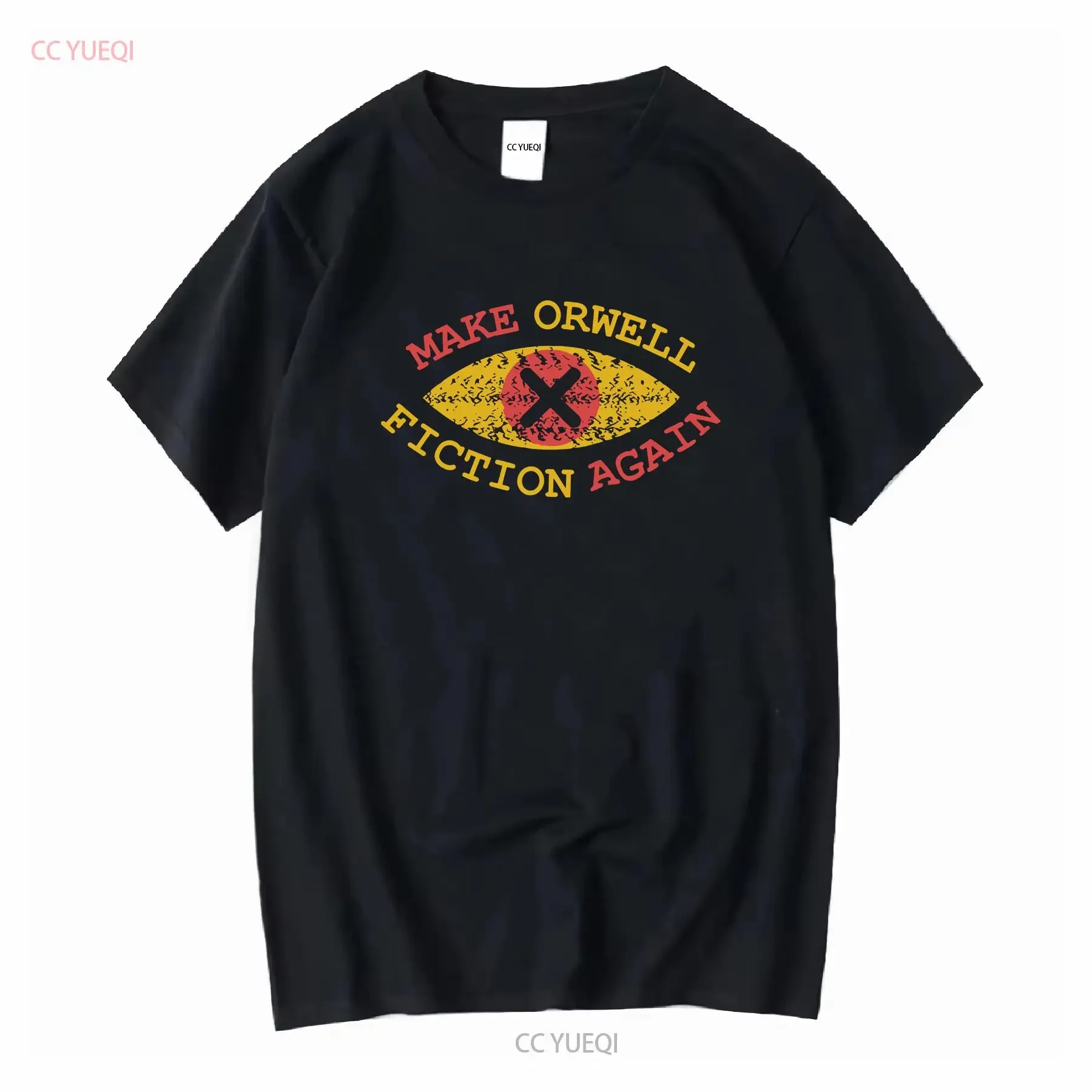 Camiseta Make George Orwell Fiction Again S 3XL Freedom Fighter 1984 cita camiseta vintage lavada Top para uso diario Casual