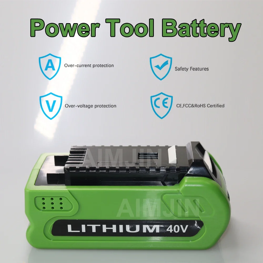 ل GreenWorks 40 فولت استبدال البطارية 29462 29472 40 فولت 3000 مللي أمبير أدوات ليثيوم أيون بطارية قابلة للشحن 22272 20292 22332 #4