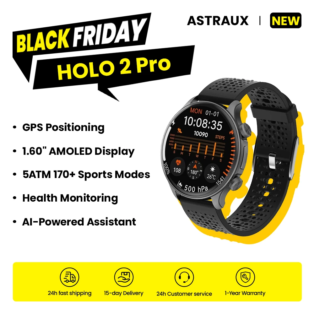 방수 스마트워치 듀얼밴드 GPS 나침반 AI 어시스턴트 이미지