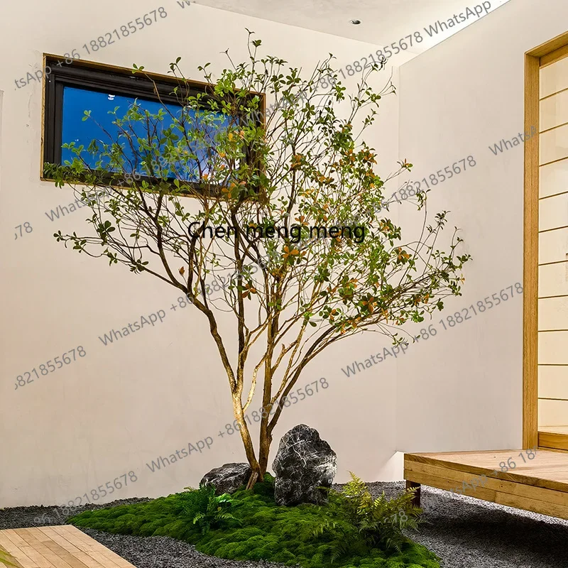 

X Spring flower green plant indoor simulation decoration new Chinese landscape tree soft landscaping ornament