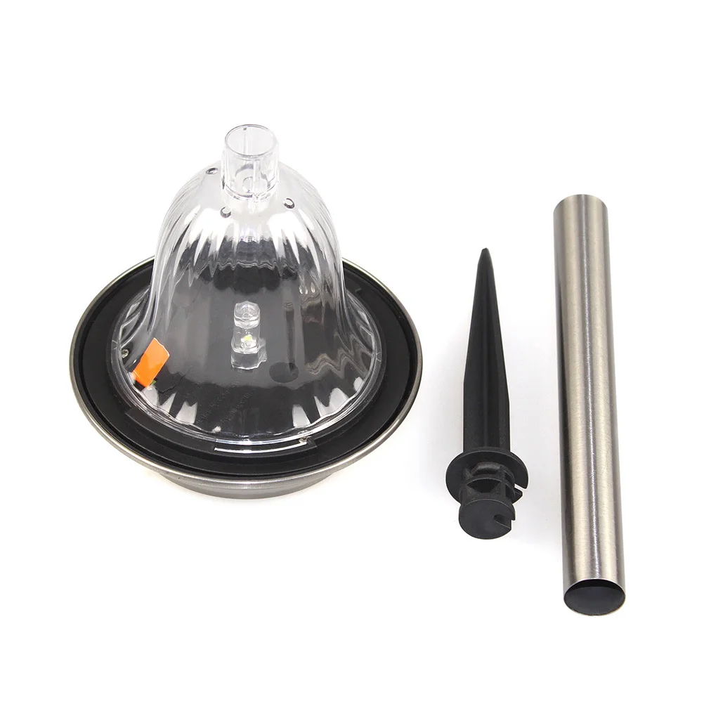 

Solar LED Lawn Light Stainless Steel Ground Plug Outdoor Yard Landscape Lighting Garden Decorative White Light Waterproof