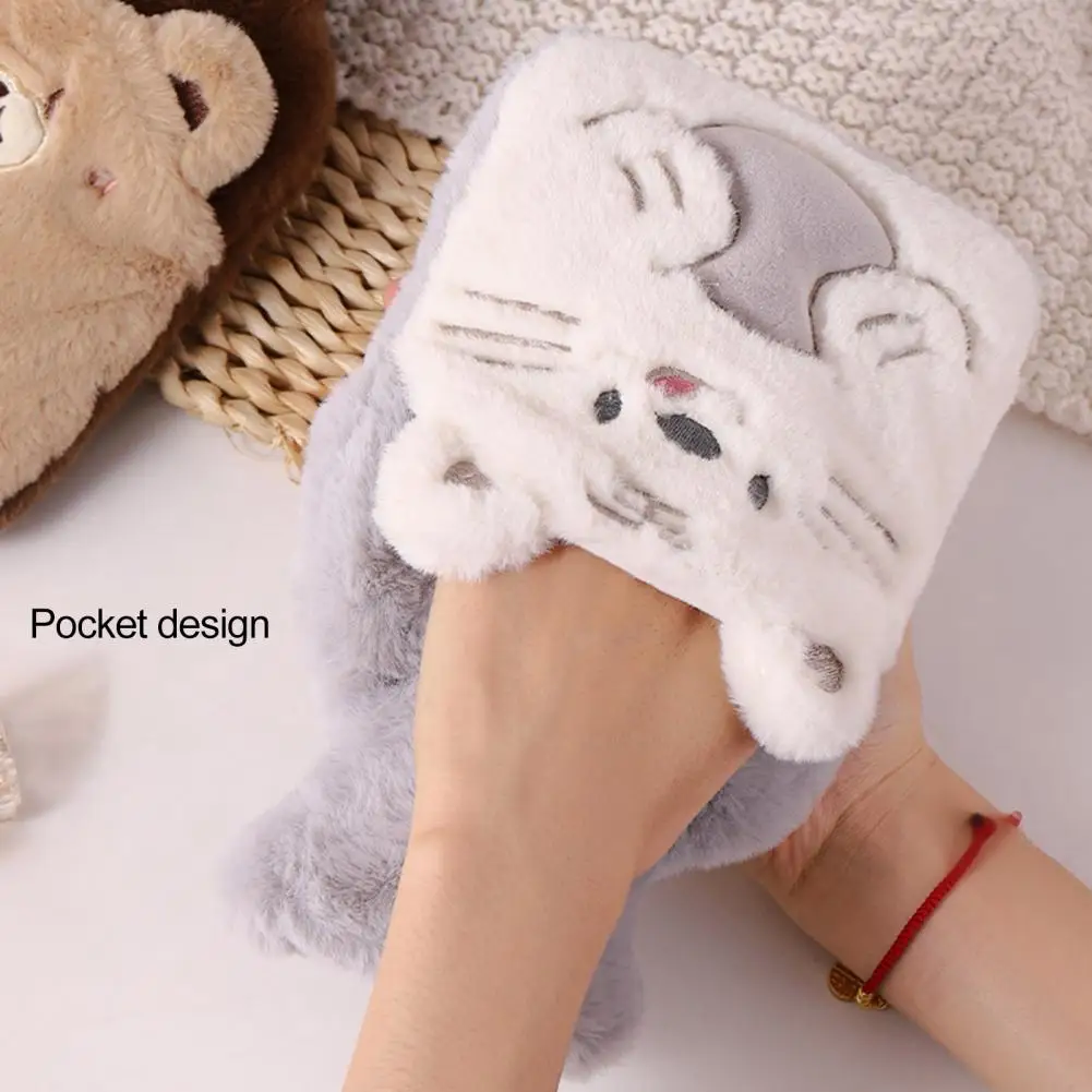 Cute Hot Water Bottle Bag for Girls Rubber Plush Hand Warmer Heat Pack Warm Belly Instant Hot Pack Winter Water Heating Pad