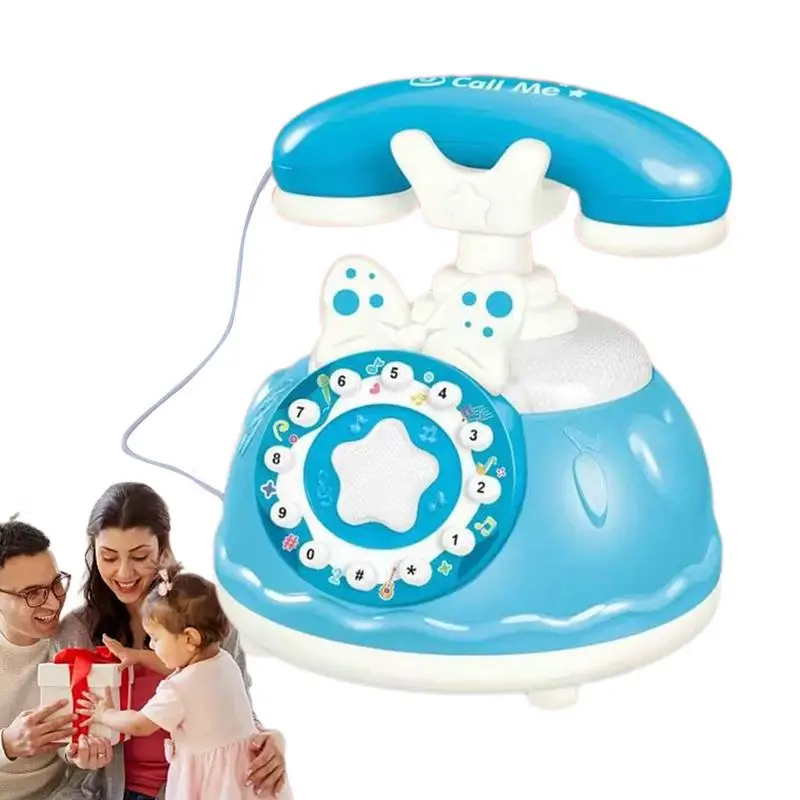 Kids Learning Toys Cartoon Retro Learning Toys Simulation Telephone Preschool Educational House-Playing Realistic Kids Toys For