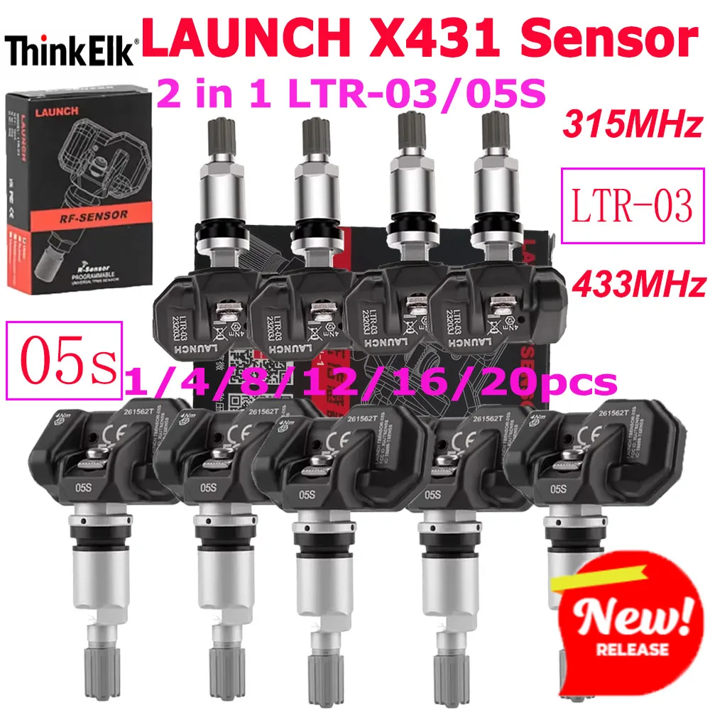 LAUNCH X431 SENSOR 05S /LTR-03 2026 Launch RF TPMS Sensor Tire Pressure Scanner Tire Repair Tools Metal Tire Pressure Monitor