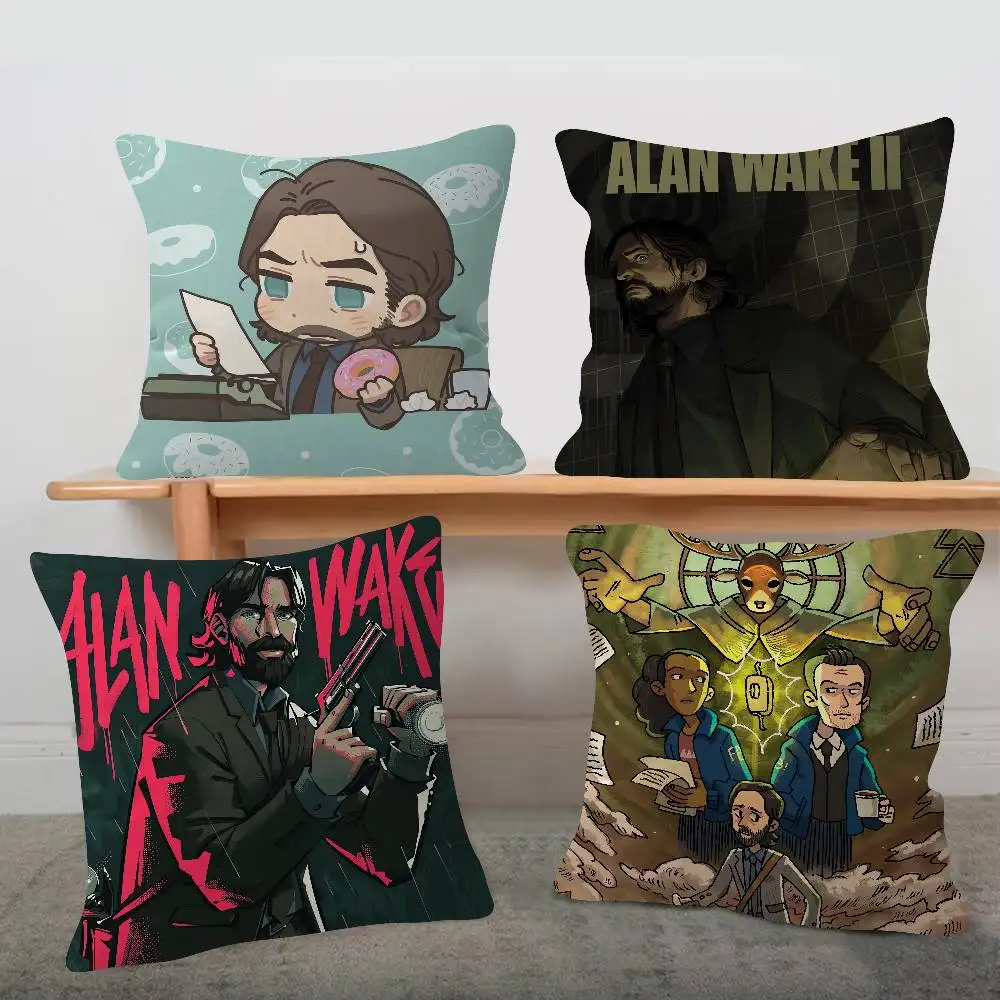 Game Alan Wake Pillow Case Soft Double Sided Print Sofa Cushion Cover Throw Pillow Covers