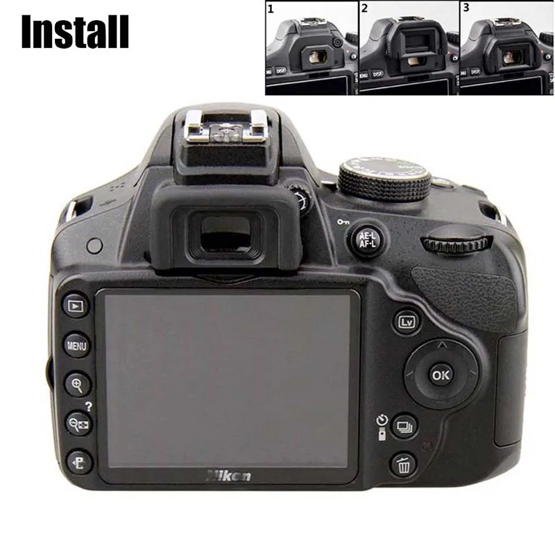 2pcs DK-25 Rubber Eyecup Viewfinder Eyepiece For Nikon D3300 D3200 D3100 D3000 D5500 D5300 D5200 D5100 DSLR Camera Accessories