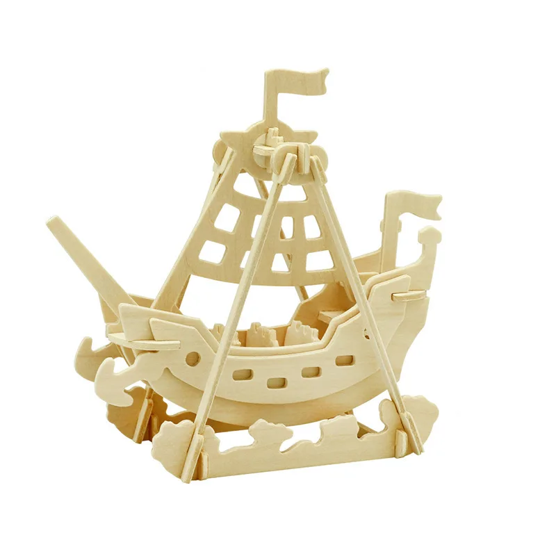 Mainan Puzzle Jigsaw Hewan Kayu 3d untuk Anak-anak Diy Puzzle Kayu Buatan Tangan Puzzle 3D Hewan Serangga dan Mobil P550