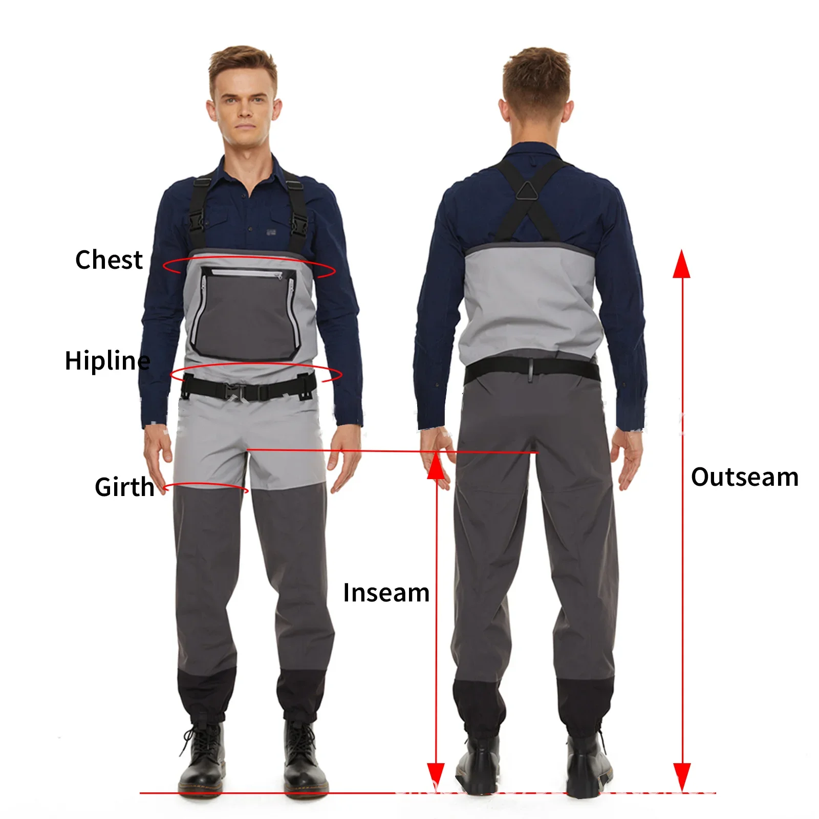 جديد تنفس النيوبرين الصيد الخواضون للماء يطير سترة الصيد #3