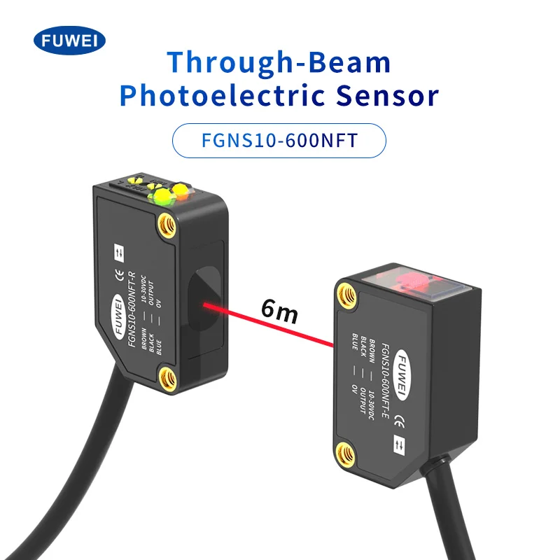 High Precision FGNS10-600NFT Infrared LED Spotlight Mirror Diffuse Reflection Sensor for Long Distance Object Detection