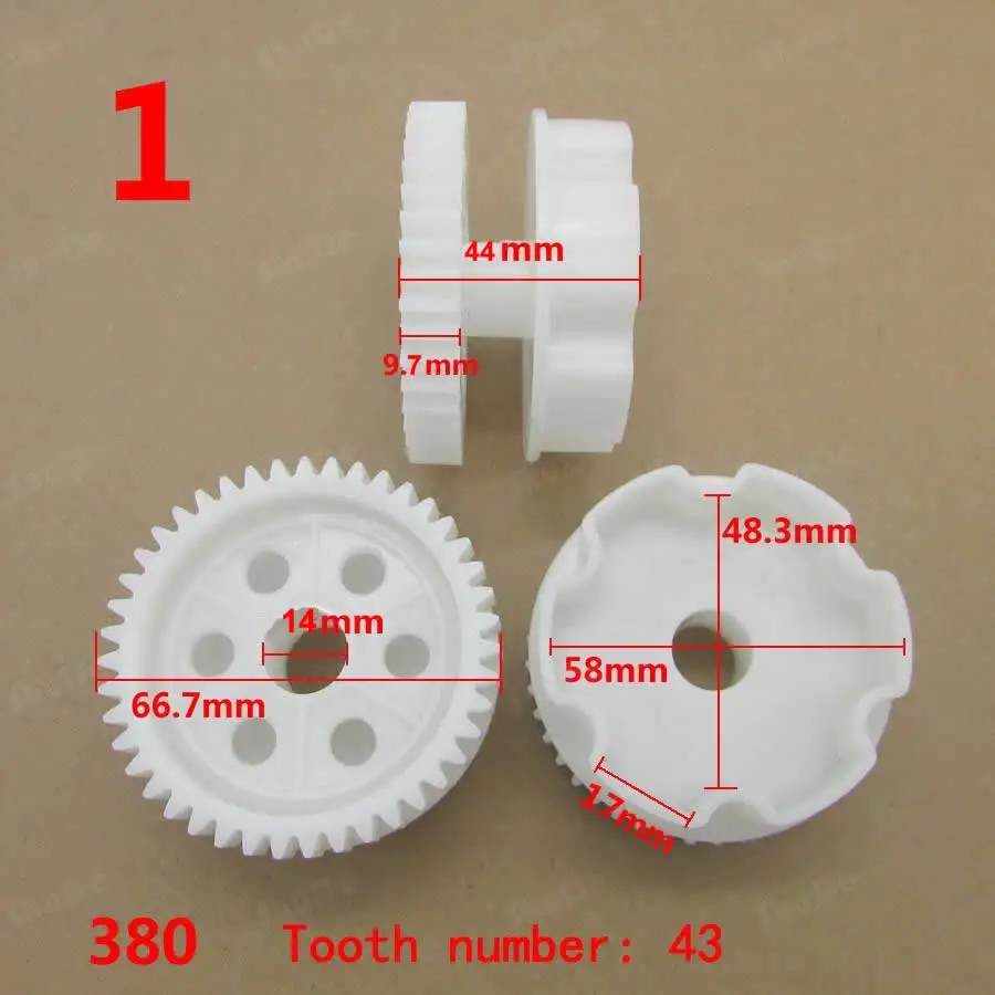 Big Gear Motor Gear Tooth Box para crianças, acessórios do carro elétrico, roda, RS380, RS390, RS550, 1Pc