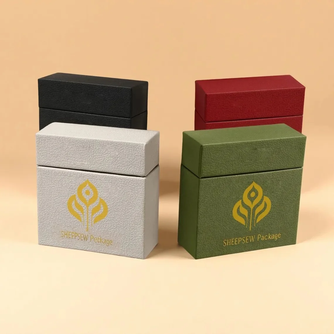 24/50/100Pcs Personalized Logo 9x9x3.5cm Jewelry Gift Box With Sponge For Earrings Ring Studs Pendant Bracelet Storage Organizer