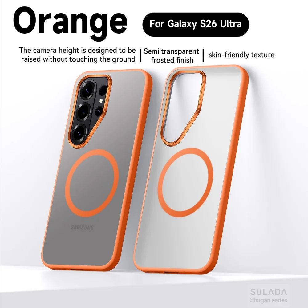 

Magnetic Matte Transparent Case For Samsung Galaxy S26 Ultra S26+ S26 Skin-feel Cover