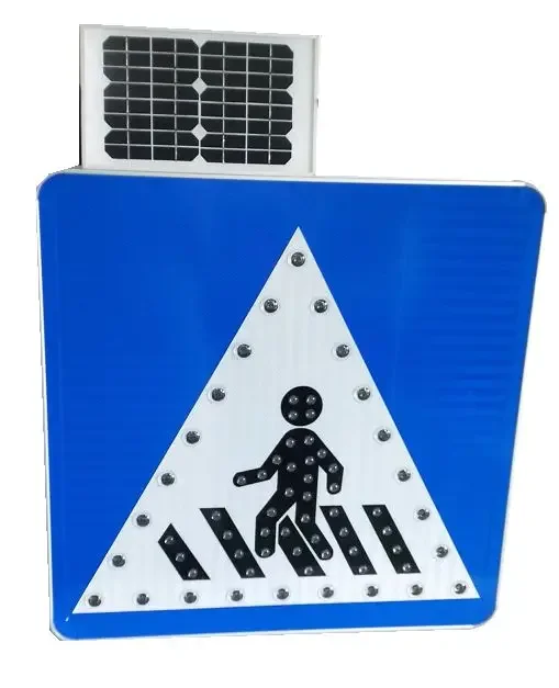 Road Solar LED Sign Outdoor Board RoadSide Aluminum Lighted Sign Solar LED Powered Flashing Road Traffic Signs