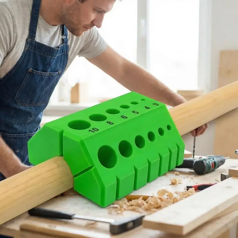 Plastic Drilling Guide 45 90 Degree Adjustable Angle Locator for Accurate Hole Drilling Woodworking and Home Construction