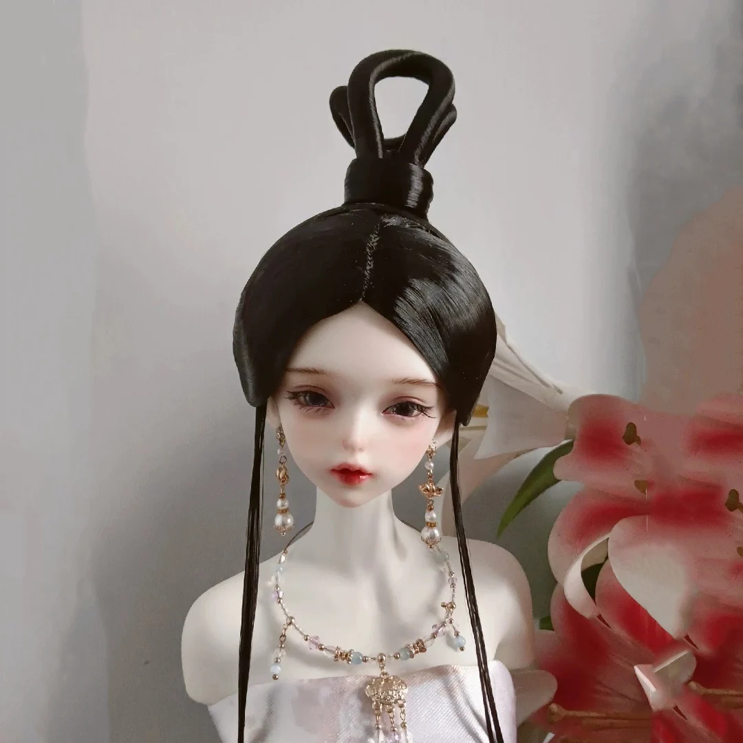 1/6 1/4 1/3 القديمة زي BJD شعر مستعار الصينية Hanfu الجنية الشعر الرجعية الباروكات ل BJD/SD YOSD MSD SD13 فتاة إكسسوارات دمي C2458