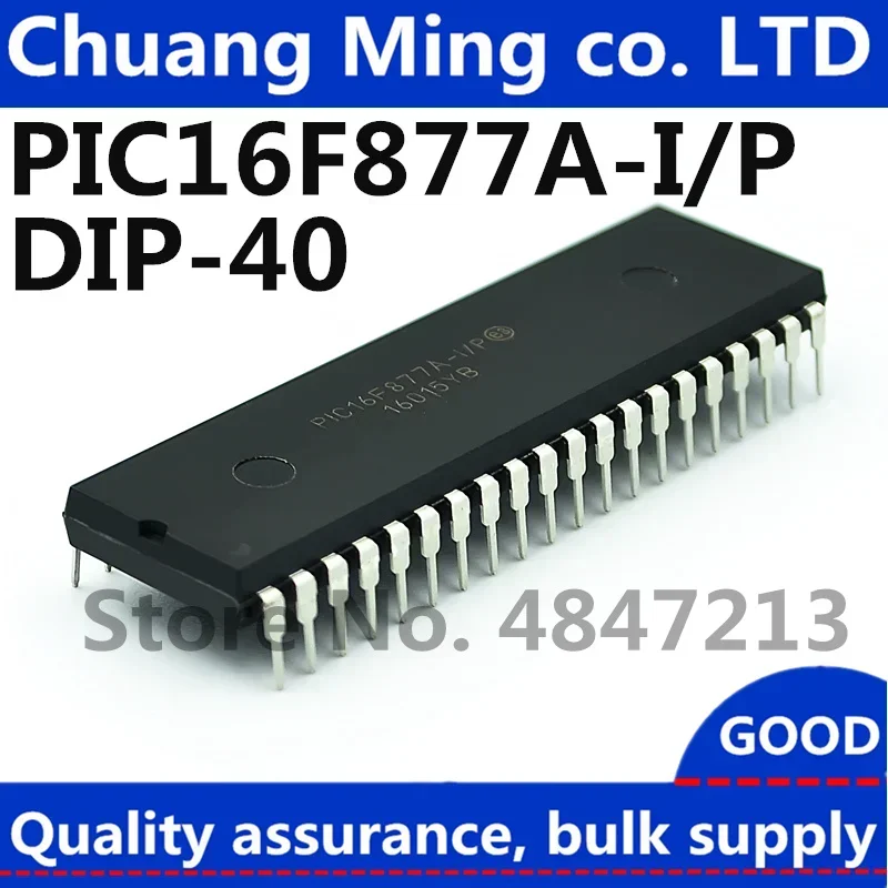 

Free Shipping 50pcs/lots PIC16F877A-I/P PIC16F877A DIP-40 New original IC In stock!