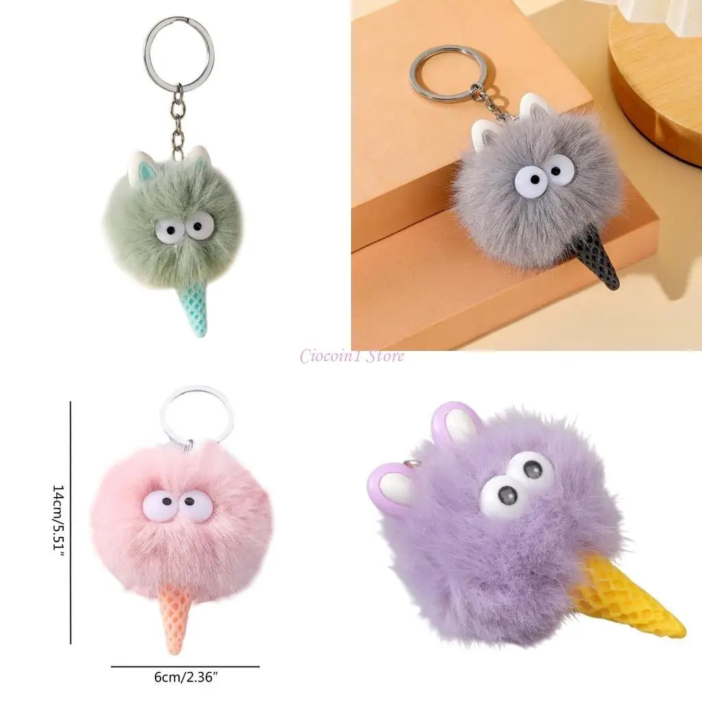 

Y1UB Toy Machine Accessory for Women Girls Boy Simulation Ice Cream for Car Keys Bag