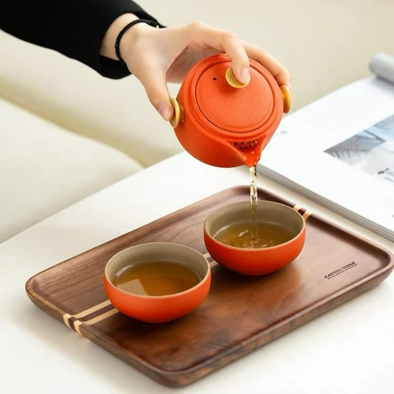 Ceramic Porcelain Teapot & Teacups Portable Travel Kung Fu Tea Set Chinese Tea Pot and Cup Set Home Office Teaware