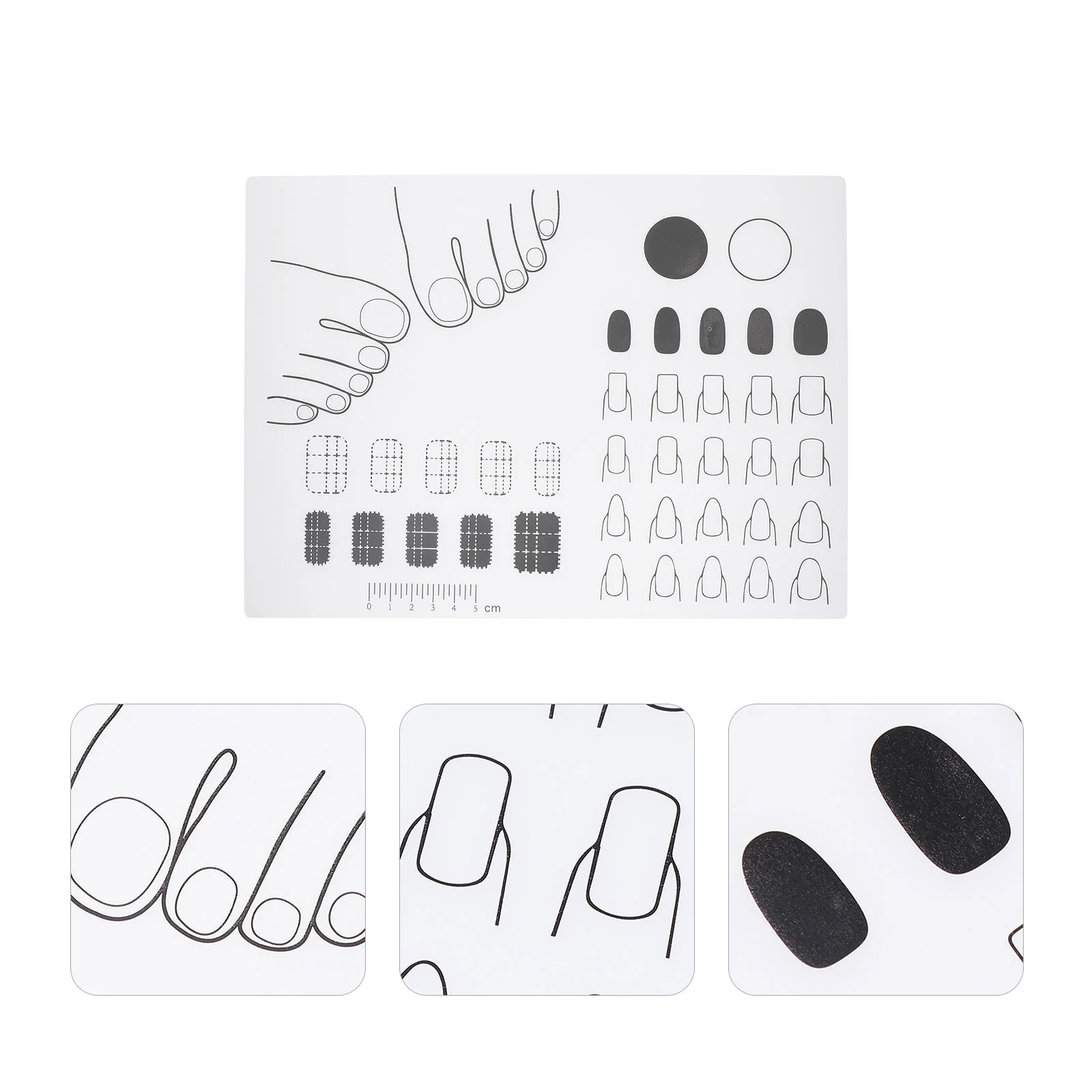 

Silicone Manicure Pad Acrylic Nail Application Mat Tool Fingernail Tools Practice