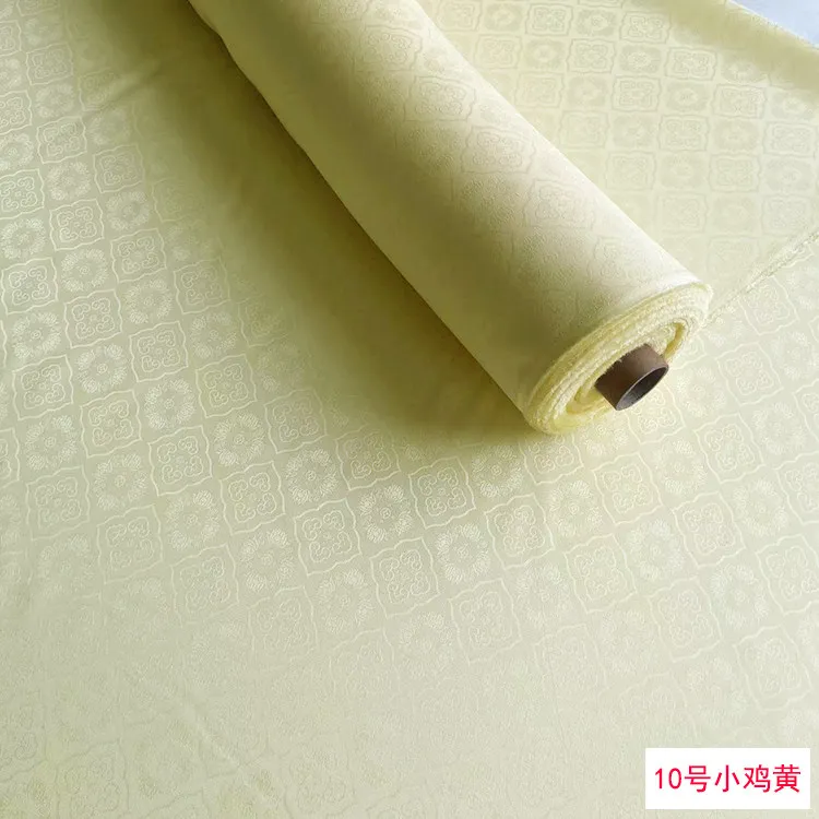 Diamond-Shaped Cloud Pattern Jacquard Hollow-out Full-Hole Flower Silk Fabric Transparent Flower Silk Cheongsam Hanfu Fabric