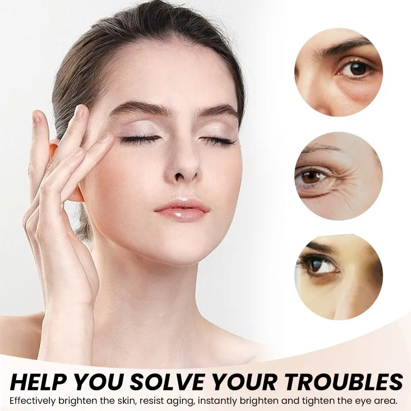 Collagen Peptide Eye Cream Removal Dark Circles  Eye Bags Puffiness Fades Fine Lines Reduces Wrinkle Eye Serum Woman Care 15ml