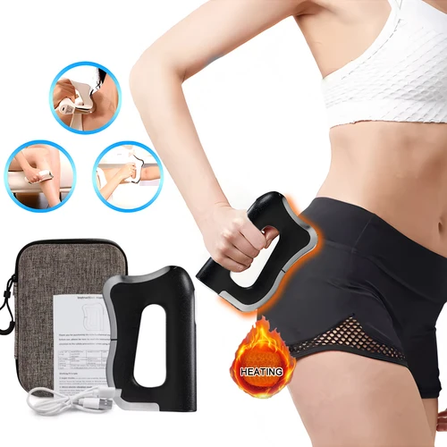 Masajeador eléctrico de Fascia 2025, raspado corporal, compresa caliente, vibración, relajación muscular, levantamiento corporal, herramienta de cuchillo de masaje Guasha