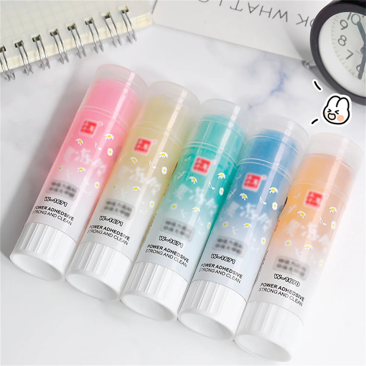 3/6/12pcs transparent jelly stick with stronger safety and stickiness, suitable for handmade use in school office stationery