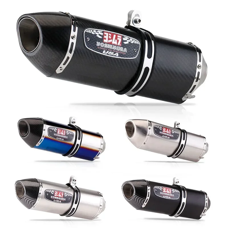 Universal Motorcycle Yoshimura r77 modified Exhaust Pipe Carbon Fiber Muffler Silencer Slip On DB killer For PCX NMAX TMAX XMAX