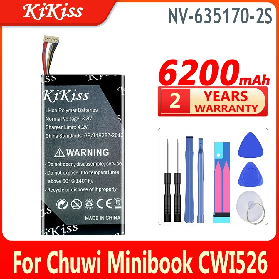 

6200mAh KiKiss New Battery NV-635170-2S NV6351702S For Chuwi Minibook CWI526 Tablet PC Batteries