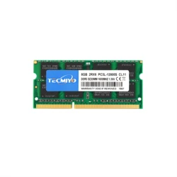 TECMIYO-Memória RAM do portátil, 8GB, DDR3L, 1600MHz, SODIMM, 1.35V, PC3L-12800S, Não-ECC-Verde