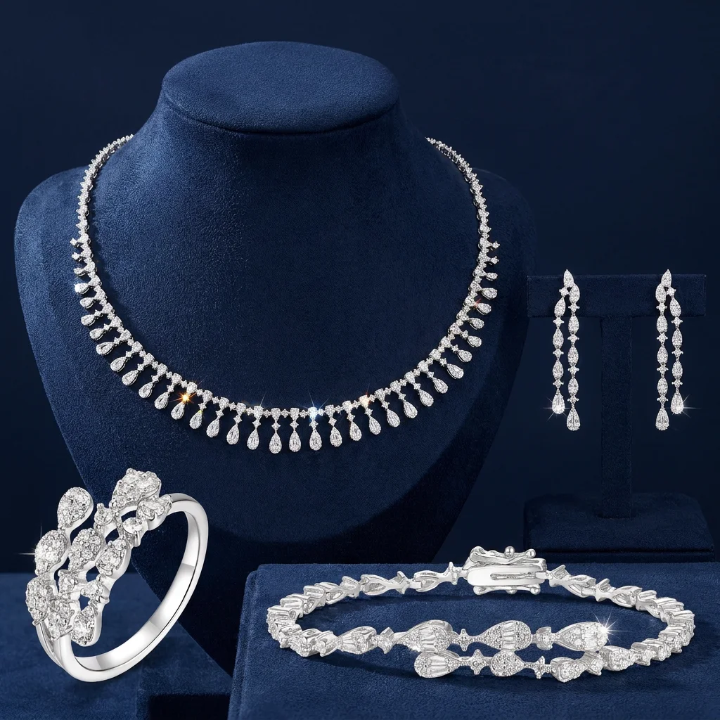 bride-talk-juego-de-joyeria-nupcial-de-lujo-de-4-piezas-collar-con-circonita-cubica-en-forma-de-lagrima-plateado-en-plata-para-bodas-fiestas-nocturnas-y-eventos