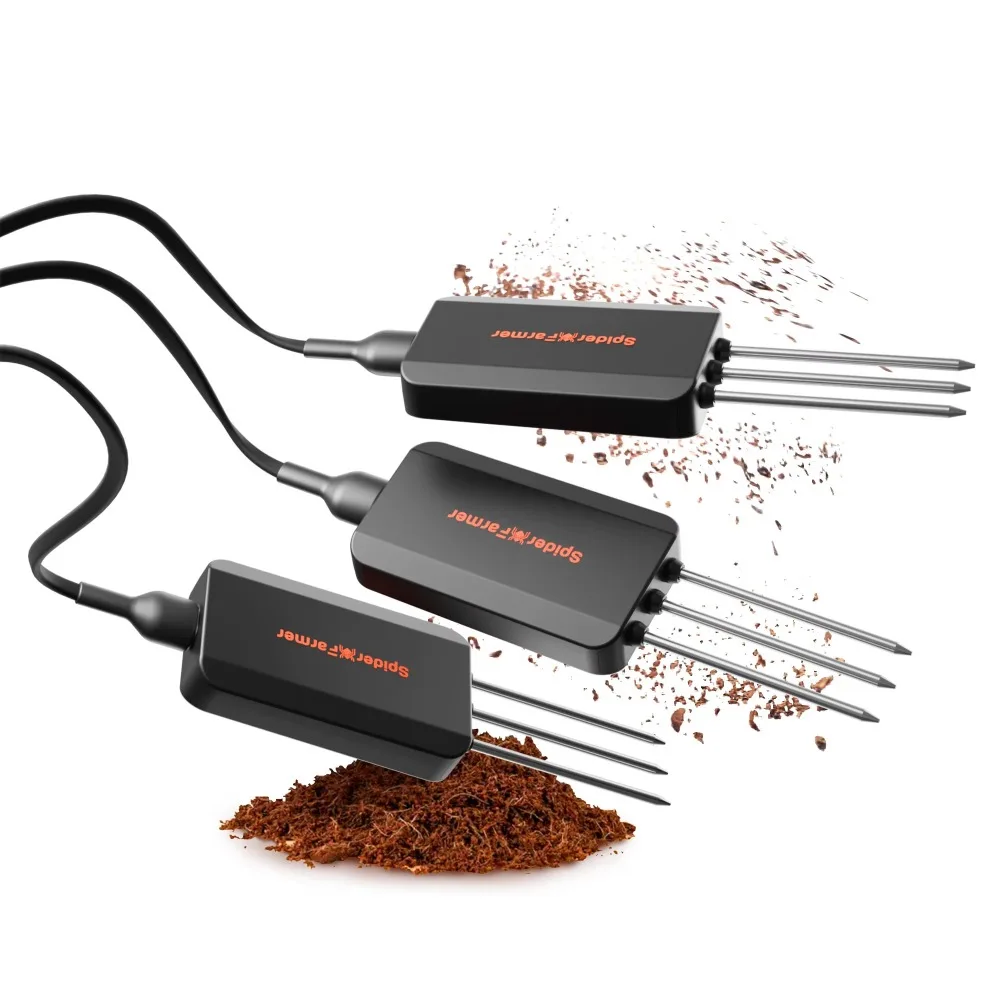 3 Pcs GGS 3-in-1 Soil Sensor Pro Accurate Drip Irrigation Control Monitoring Real-Time Soil EC