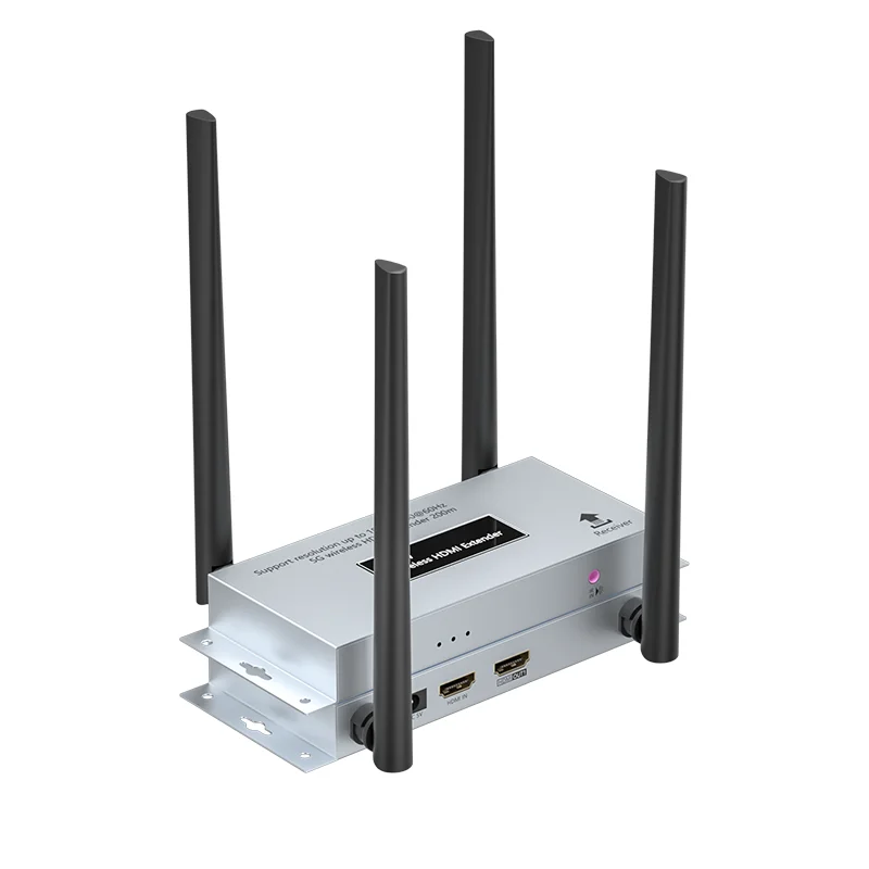 Kit Ekstender Sinyal Nirkabel Digital HDMI H.264 200M 1080P Dengan Rentang Frekuensi Interferensi IR 5.8 GHz