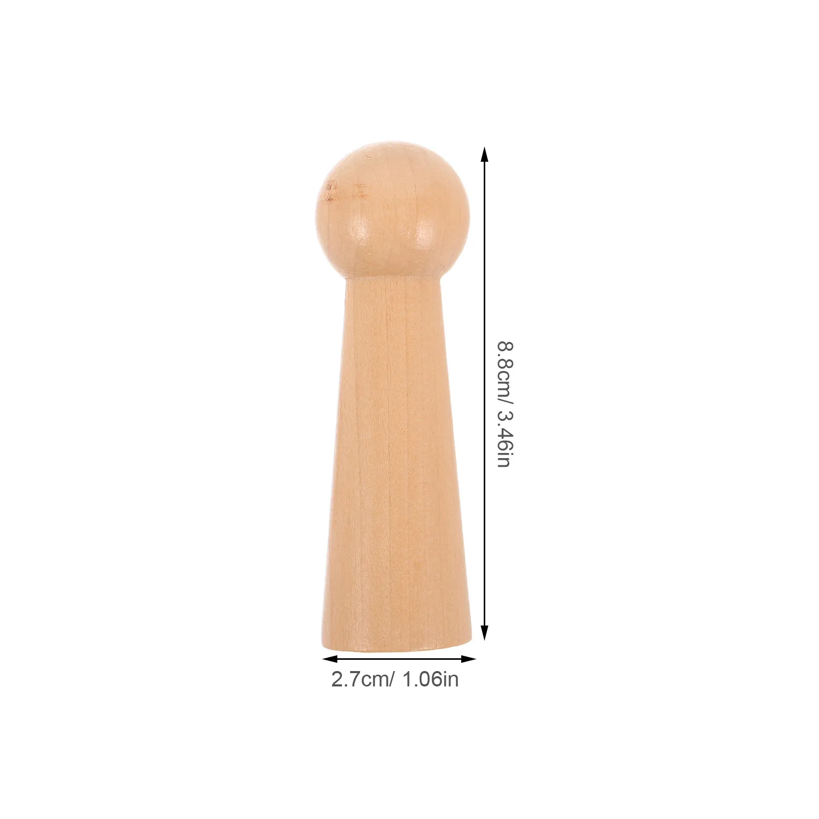 10Pcs Wooden Peg Hooks Unfinished Wall Mount Shaker Peg Rack Screw-in Clothes Hats Towels Bags Entryway Bedroom Organizer view 3