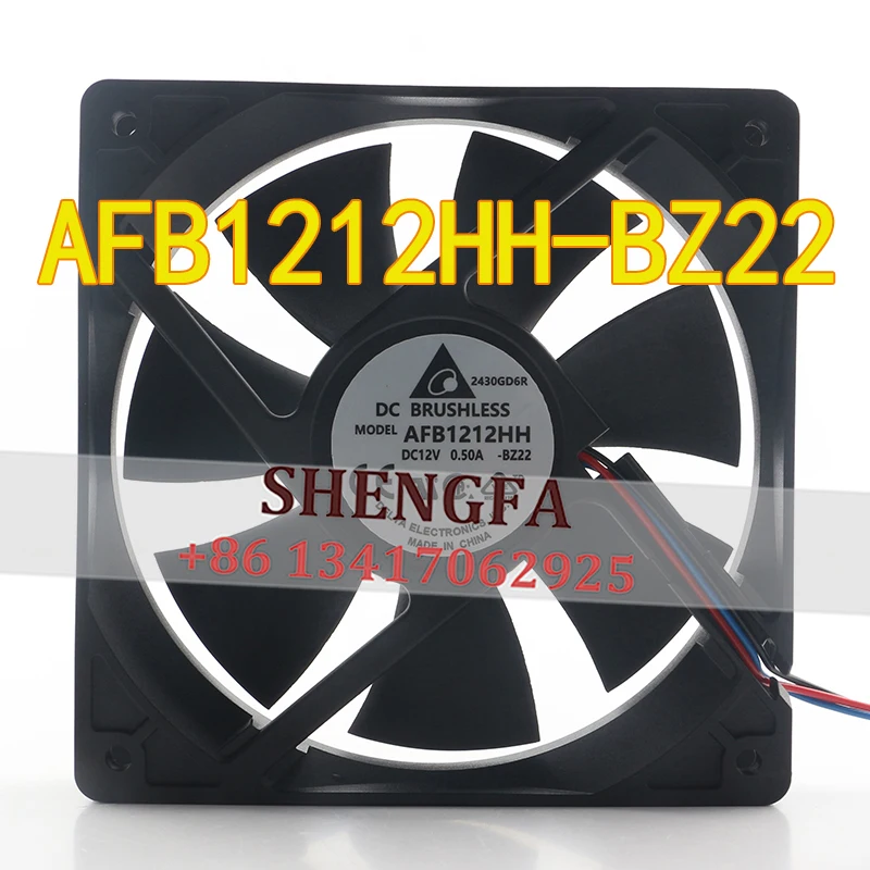 

12025 120x120x25MM 12CM Delta Projector Large air Volume Chassis Switch AFB1212HH-BZ22 Cooling Fan with DC12V 0.50A AC EC
